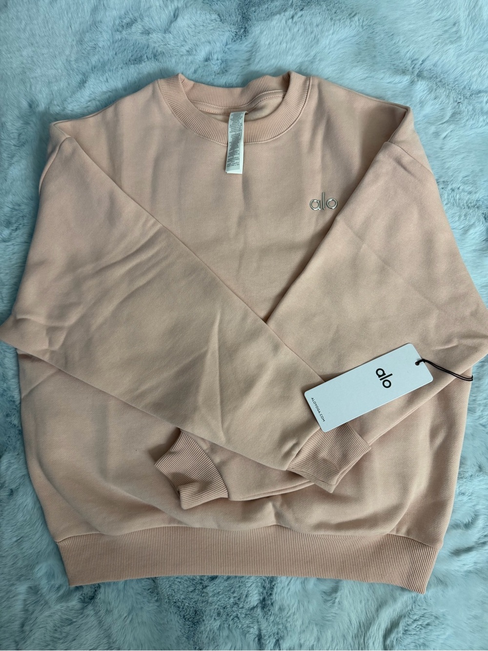 Alo Womens Crewneck Sweatshirt - Light Blush